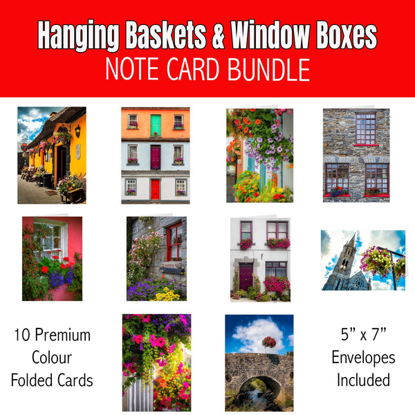 Hanging Baskets & Window Boxes Card Bundle (10 Cards) Moods of Ireland