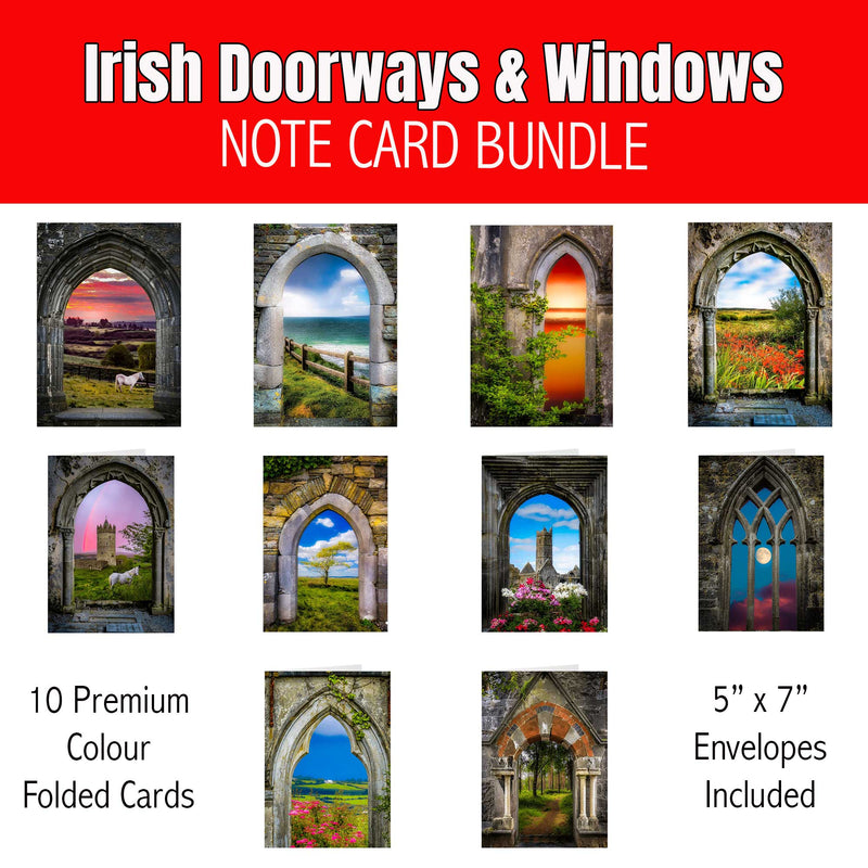 Irish Doorways & Windows Note Card Bundle (10 Cards)