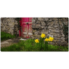 Desk Mat - Daffodils Outside Irish Cottage, County Clare - James A. Truett - Moods of Ireland - Irish Art