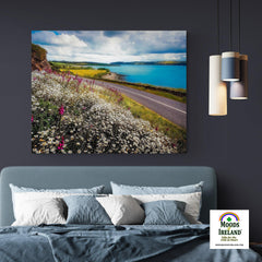 Canvas Wrap - Field of Blooms Along Shannon Estuary, County Clare - Moods of Ireland