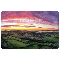 Desk Mat - Sunrise Panorama over Kildysart, County Clare - James A. Truett - Moods of Ireland - Irish Art