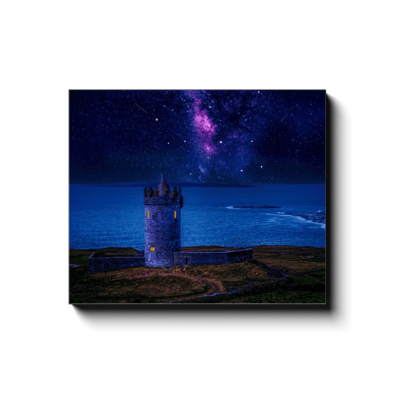 Canvas Wrap - Starry Night over Doonagore Castle, County Clare - James A. Truett - Moods of Ireland - Irish Art