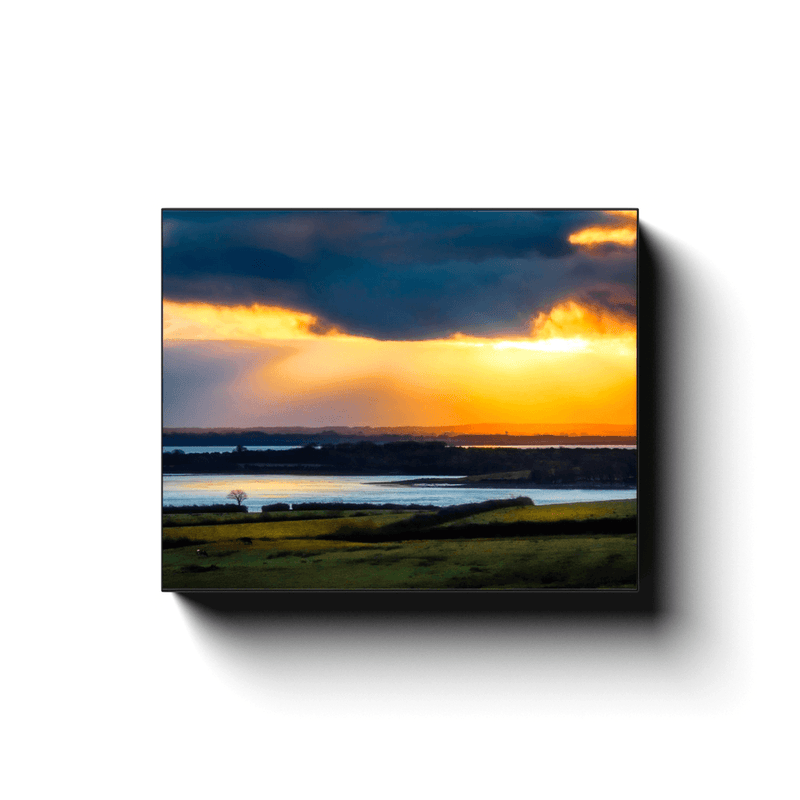 Canvas Wrap - Sun Rays through Dark Clouds over Shannon Estuary, County Clare - James A. Truett - Moods of Ireland - Irish Art