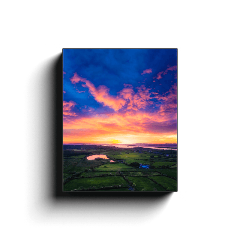 Canvas Wrap - Sunrise over Ballylean Lake and the Shannon Estuary, County Clare - James A. Truett - Moods of Ireland - Irish Art