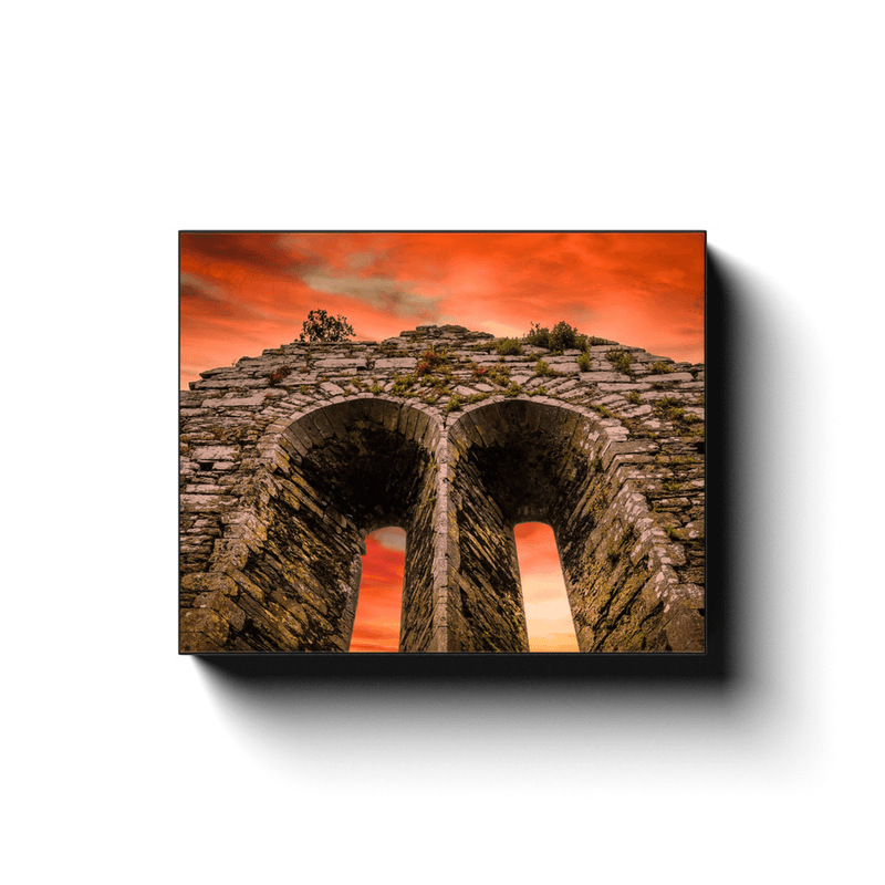 Canvas Wrap - A Fleeting Sunrise Over 800 Years of History, County Clare - James A. Truett - Moods of Ireland - Irish Art