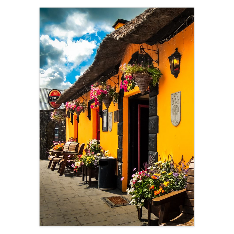 Folded Note Card - Flowers at Fanny O'Dea's Pub & Restaurant, Lissycasey, County Clare