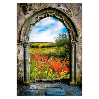 Folded Note Card – Summer Solstice in the Irish Countryside, Decomade, County Clare