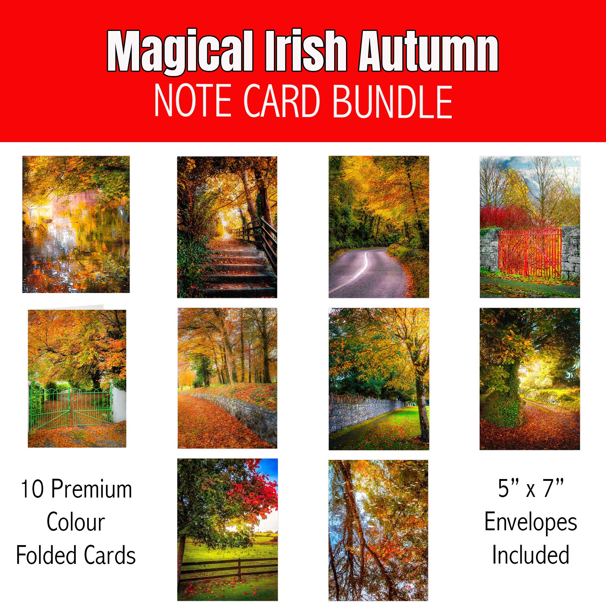 Magical Irish Autumn Note Card Bundle (10 cards)