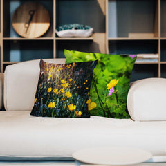 Throw Pillow - Wild Yellow Buttercups