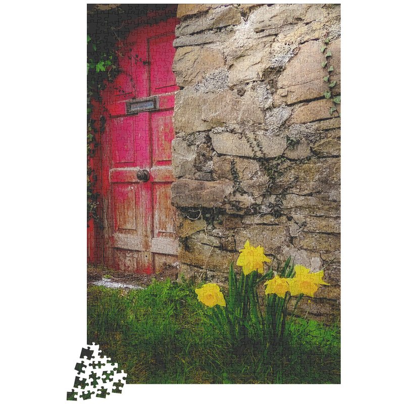 Puzzle - Daffodils Outside Irish Cottage