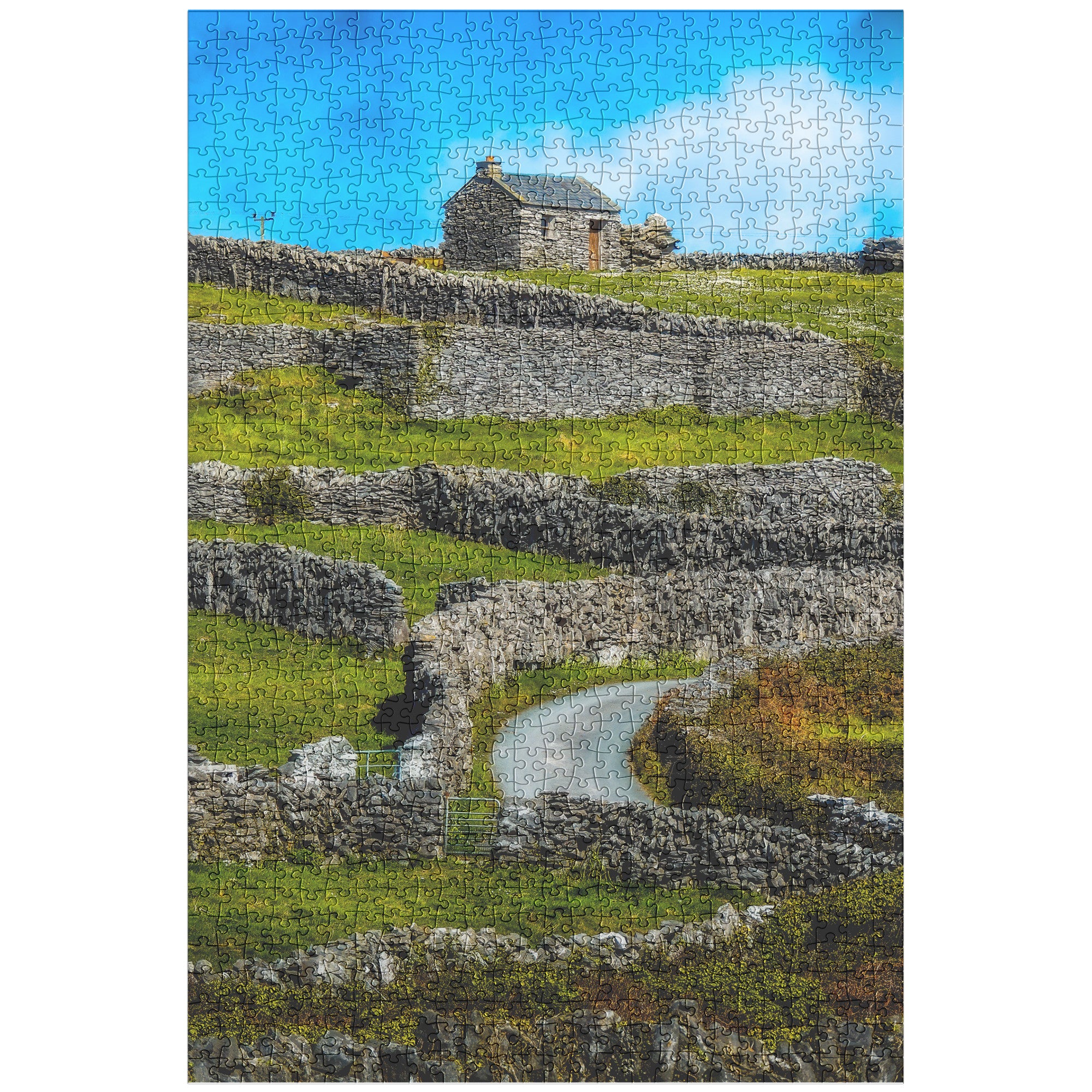 Puzzle - Stone Cottage on a Hill, Inisheer, Aran Islands, County Galway