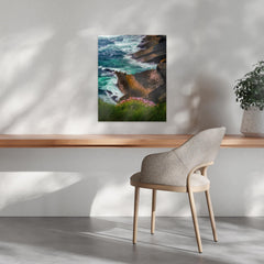 Print - Kilkee Cliffs and Sea Pinks, County Clare, Ireland