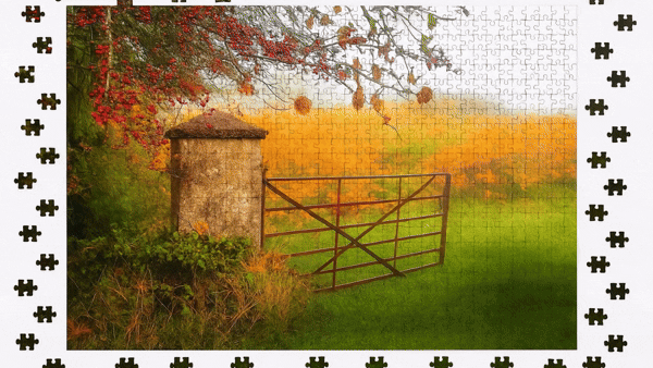 Puzzle - Gate to Misty Irish Autumn