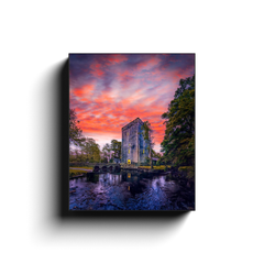 Canvas Wrap - Sunset over Thoor Ballylee (Yeats Tower), County Galway