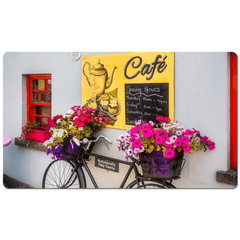 Desk Mat - Bicycle Flower Planter at Estuary Way Cafe, Ballynacally, County Clare - James A. Truett - Moods of Ireland - Irish Art