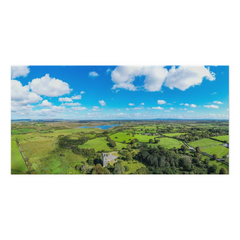 Panorama Canvas - Dysert O'Dea Castle and Ballycullinan Lough, County Clare - James A. Truett - Moods of Ireland - Irish Art