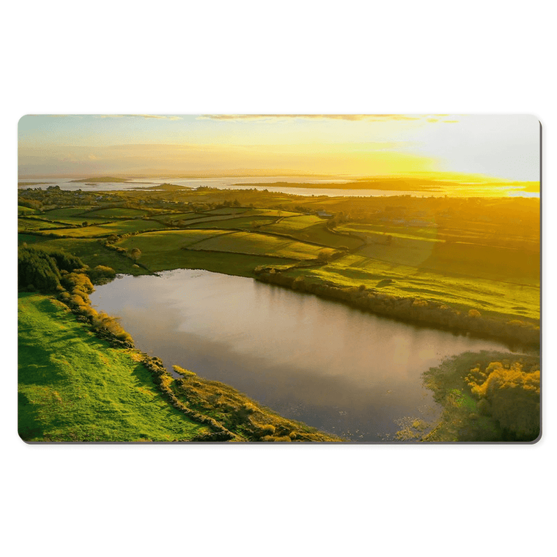 Desk Mat - Sunrise Reflections in Ballylean Lough, County Clare, Ireland - James A. Truett - Moods of Ireland - Irish Art