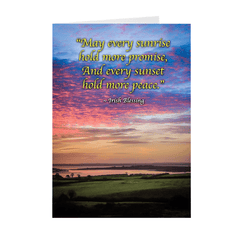 Folded Note Cards - Irish Blessing - May Every Sunrise Hold More Promise Irish Blessing - James A. Truett - Moods of Ireland - Irish Art