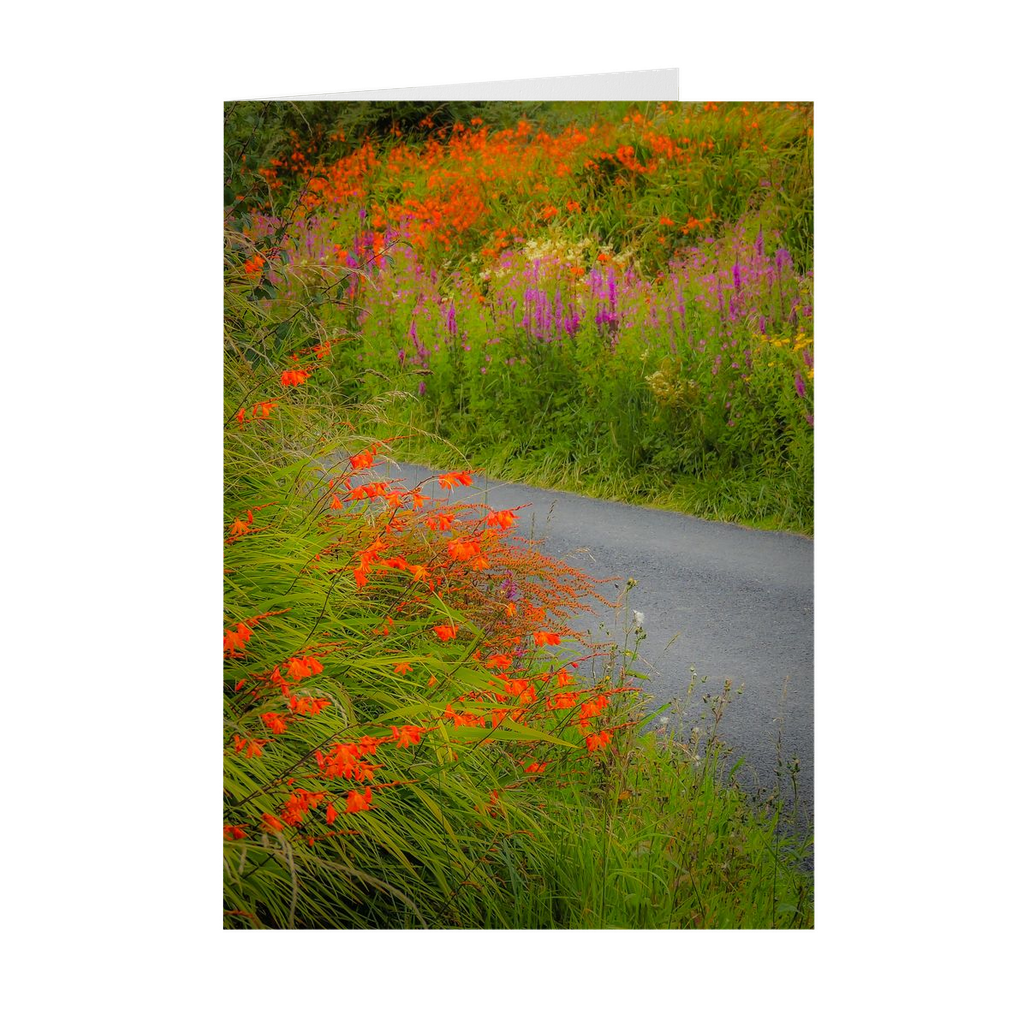 Folded Note Cards - Irish Wildflowers on a Country Road, County Clare - James A. Truett - Moods of Ireland - Irish Art