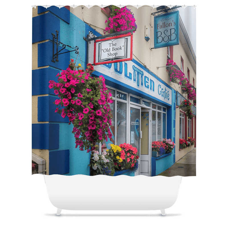 Shower Curtain - The Old Book Shop, Kinvara, County Galway - James A. Truett - Moods of Ireland - Irish Art