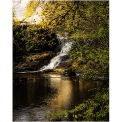 Print - Tranquil Bluebell Falls at Clondegad, County Clare - James A. Truett - Moods of Ireland - Irish Art