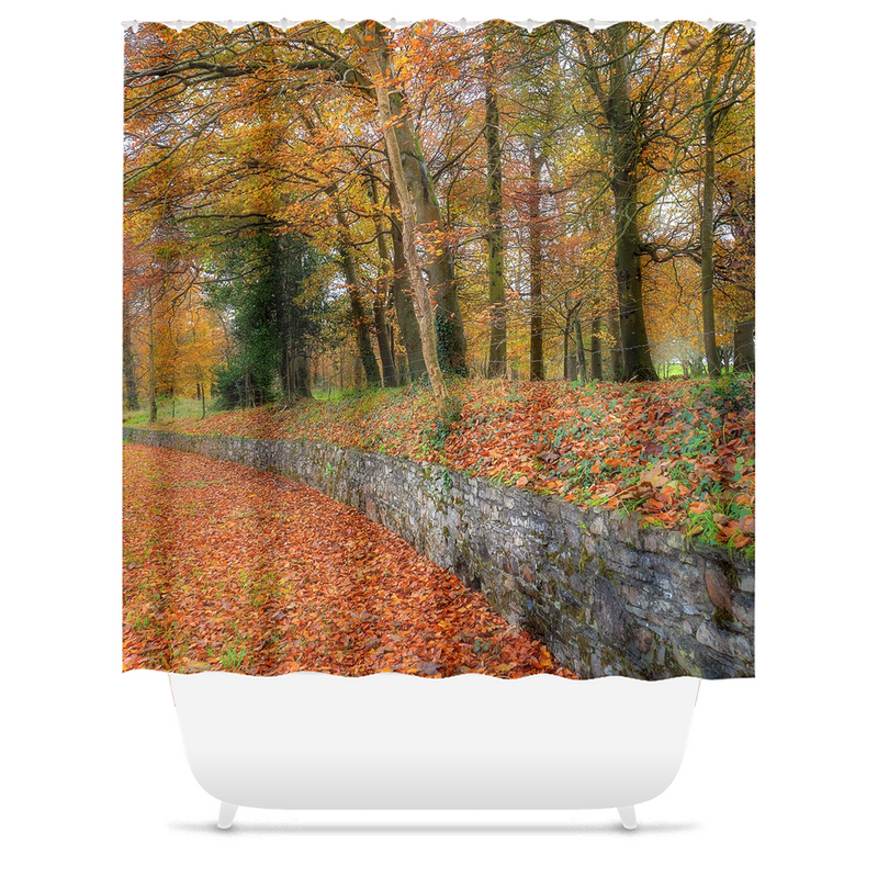 Shower Curtain - Autumn Colours in Killimer, County Clare - James A. Truett - Moods of Ireland - Irish Art