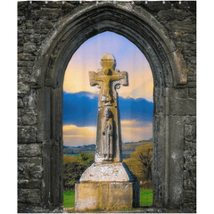 Shower Curtain - 12th Century St. Tola's Cross, County Clare - James A. Truett - Moods of Ireland - Irish Art