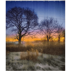 Shower Curtain - Frosty Morning at Sunrise over Kildysart, County Clare - James A. Truett - Moods of Ireland - Irish Art