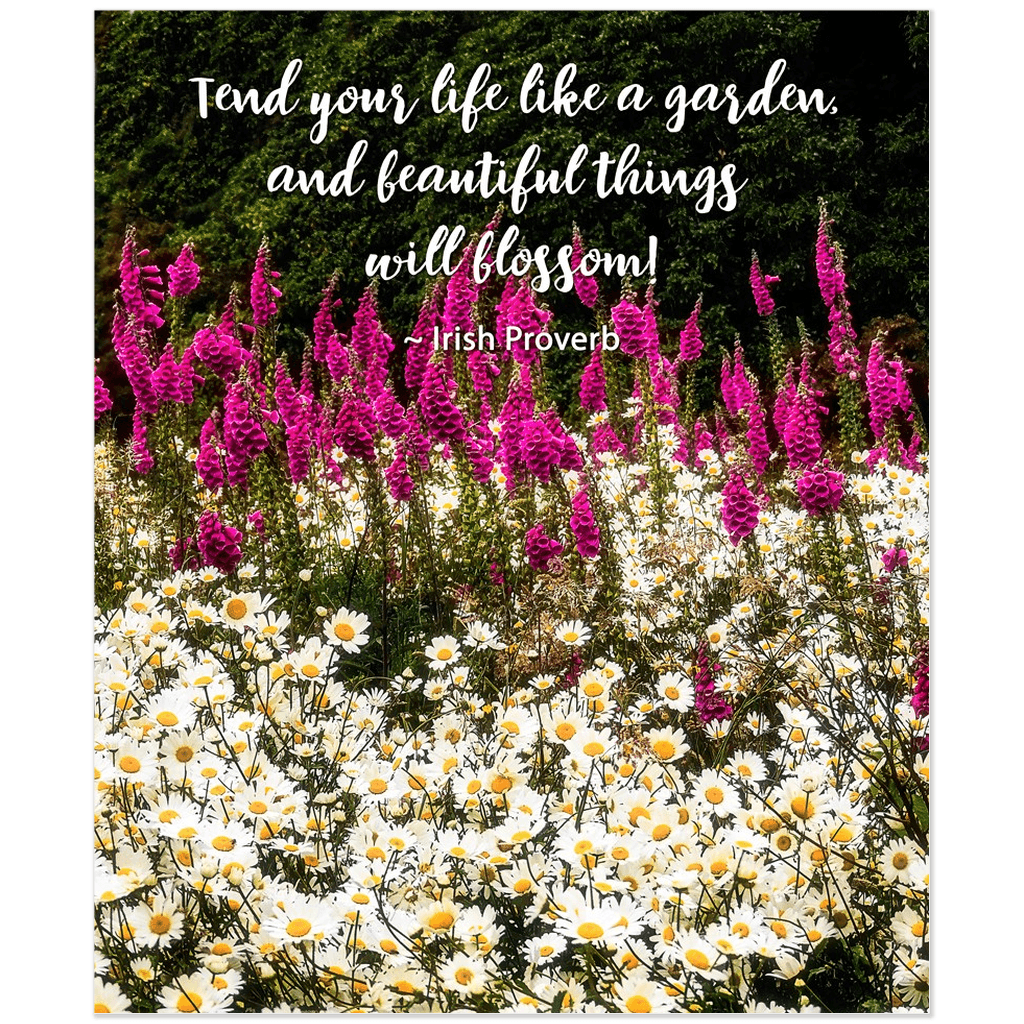 Irish Proverb Print - Tend Your Life Like a Garden - James A. Truett - Moods of Ireland - Irish Art