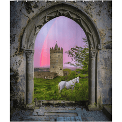 Shower Curtain - Medieval Castle in the County Clare Countryside - James A. Truett - Moods of Ireland - Irish Art