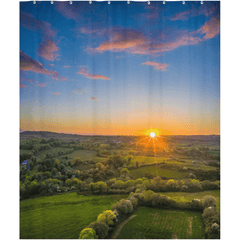 Shower Curtain - May Irish Sunset over County Clare Countryside - James A. Truett - Moods of Ireland - Irish Art