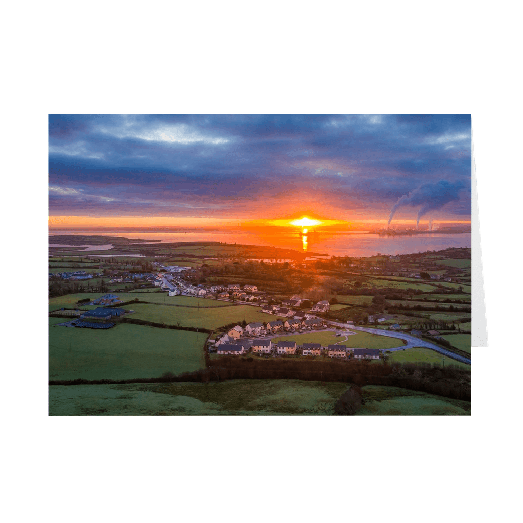Folded Note Cards - December Sunrise over Shannon Estuary, County Clare - James A. Truett - Moods of Ireland - Irish Art