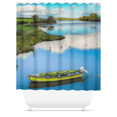 Shower Curtain - Shannon Estuary Reflections, County Clare - James A. Truett - Moods of Ireland - Irish Art