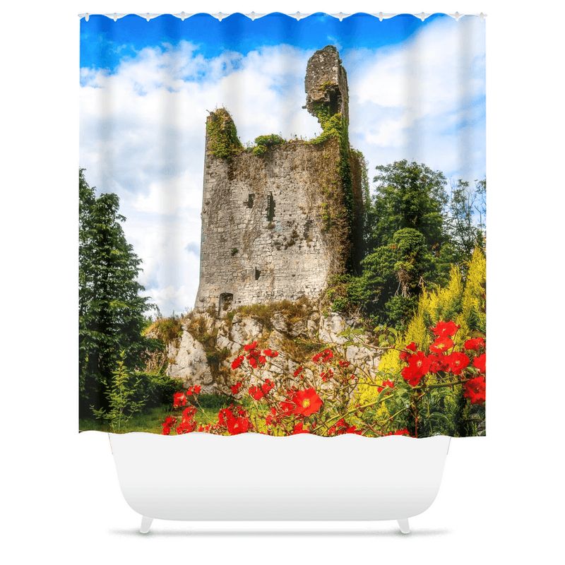 Shower Curtain - Dangan Castle ruins, Ballynacally, County Clare - Moods of Ireland