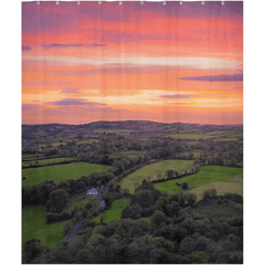 Shower Curtain - Sunset over Kildysart Countryside, County Clare, Ireland - James A. Truett - Moods of Ireland - Irish Art