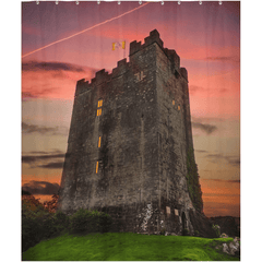 Shower Curtain - Sunset over Dysert O'Dea Castle, County Clare - James A. Truett - Moods of Ireland - Irish Art