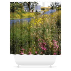 Shower Curtain - Summer Wildflowers near Kildysart, County Clare - James A. Truett - Moods of Ireland - Irish Art