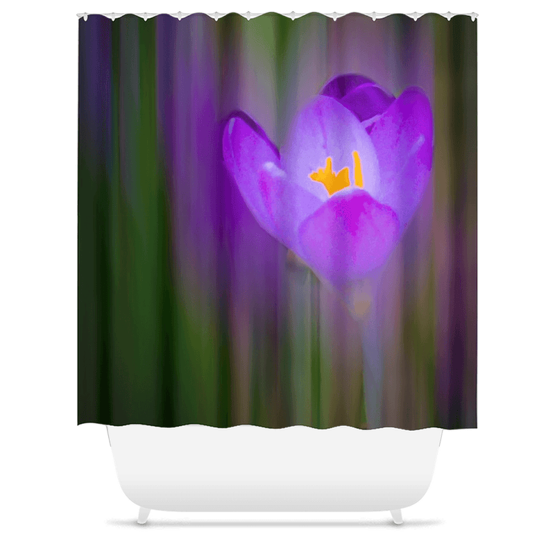 Shower Curtain - Irish Spring Crocus at Coole Park, County Galway - James A. Truett - Moods of Ireland - Irish Art