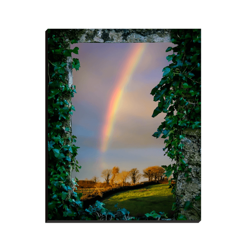 Canvas Wrap - Irish Rainbow over Farmland in County Clare - James A. Truett - Moods of Ireland - Irish Art