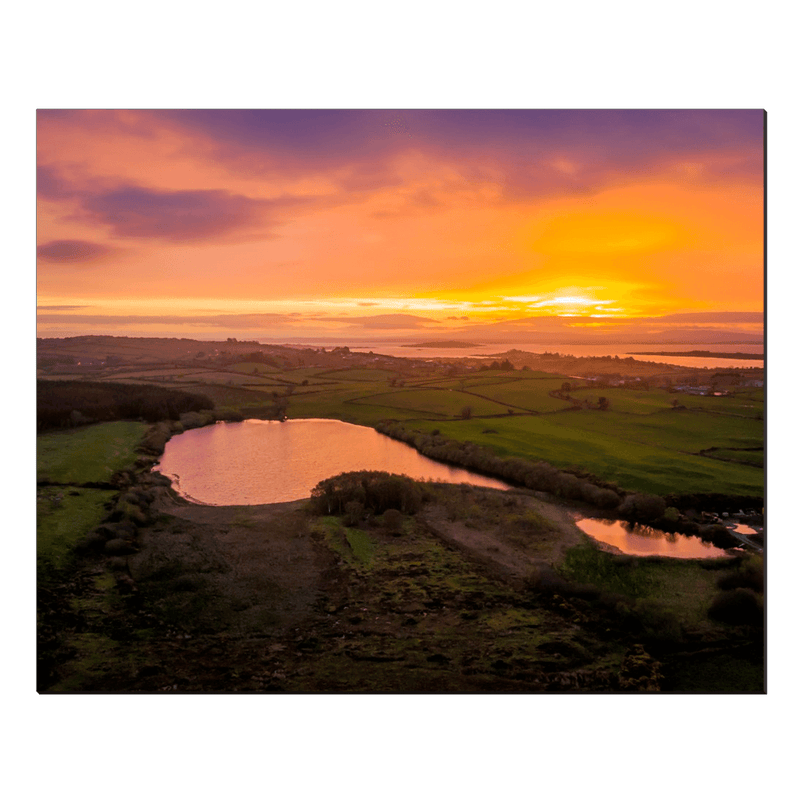 Canvas Wrap - Sunrise over Ballylean Lake and Ireland's Shannon Estuary, County Clare - James A. Truett - Moods of Ireland - Irish Art