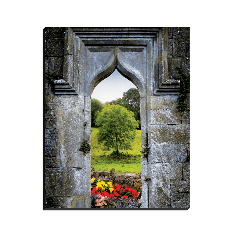 Canvas Wrap - Irish Summer through Kildysart Church Ruins, County Clare - James A. Truett - Moods of Ireland - Irish Art