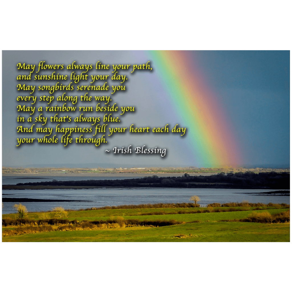 Irish Blessing Posters - Rainbow over Shannon Estuary, County Clare - James A. Truett - Moods of Ireland - Irish Art