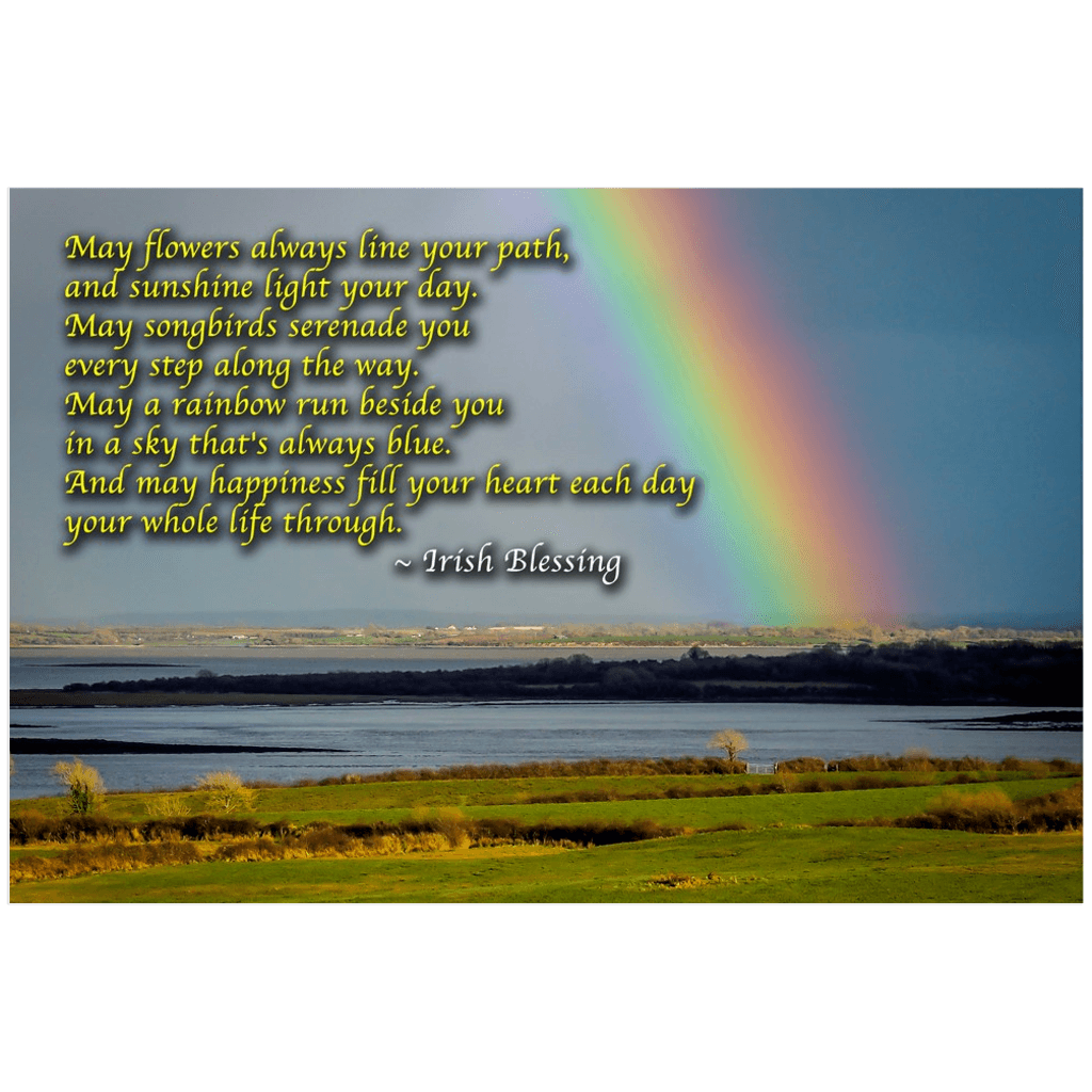 Irish Blessing Posters - Rainbow over Shannon Estuary, County Clare - James A. Truett - Moods of Ireland - Irish Art