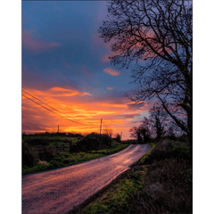 Print - Sunrise Reflection on County Clare Road - James A. Truett - Moods of Ireland - Irish Art