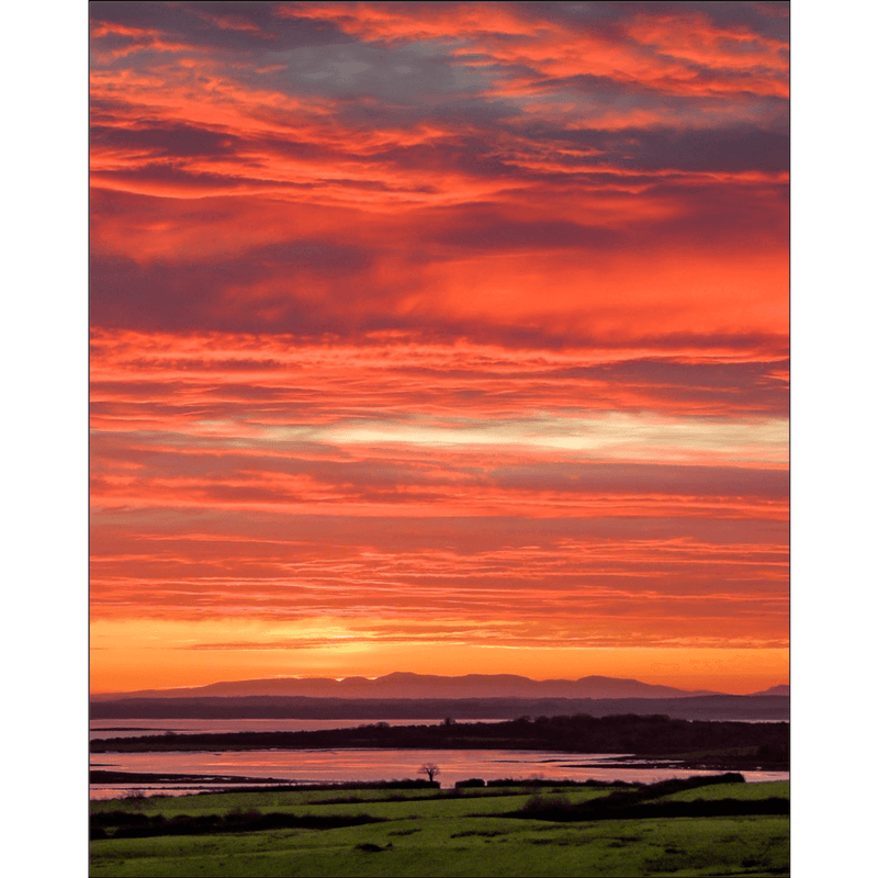 Print - Firey Sky over Shannon Estuary, County Clare - James A. Truett - Moods of Ireland - Irish Art