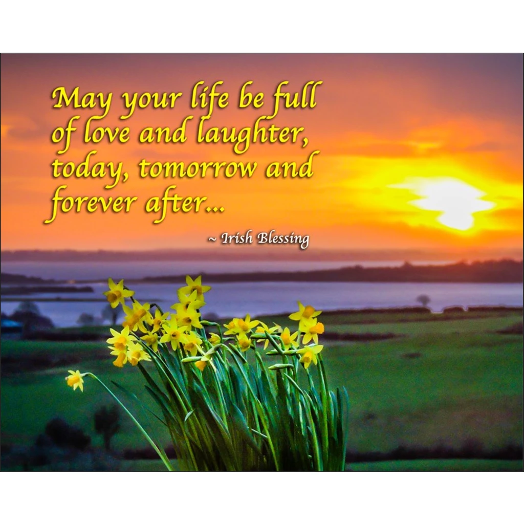 Irish Blessing Poster – May Your Life Be Full of Love and Laughter - James A. Truett - Moods of Ireland - Irish Art