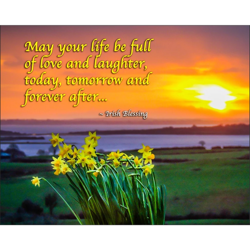 Irish Blessing Poster – May Your Life Be Full of Love and Laughter - James A. Truett - Moods of Ireland - Irish Art