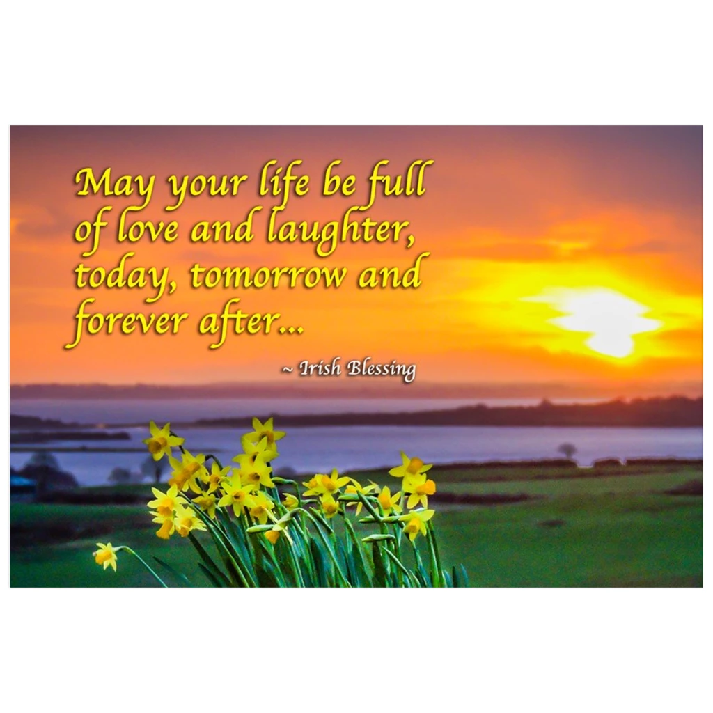 Irish Blessing Poster – May Your Life Be Full of Love and Laughter - James A. Truett - Moods of Ireland - Irish Art