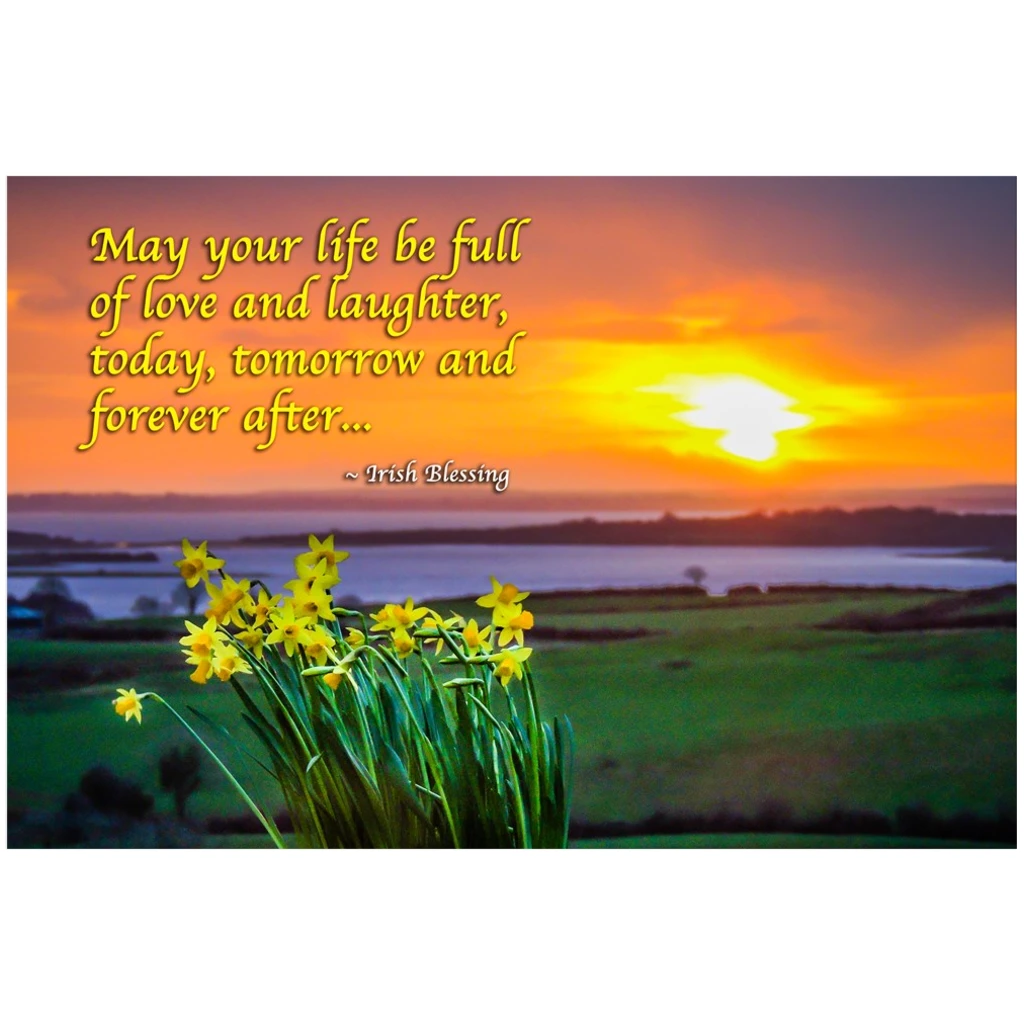 Irish Blessing Poster – May Your Life Be Full of Love and Laughter - James A. Truett - Moods of Ireland - Irish Art