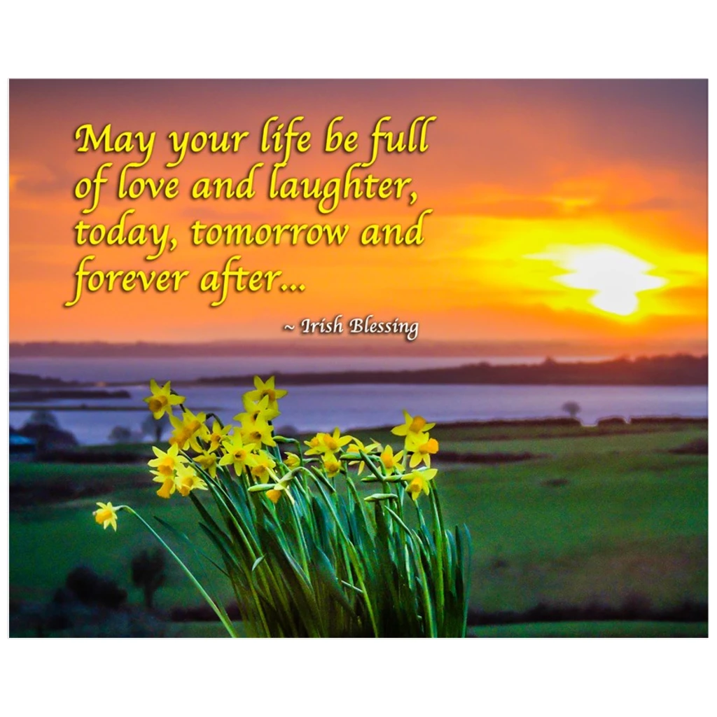 Irish Blessing Poster – May Your Life Be Full of Love and Laughter - James A. Truett - Moods of Ireland - Irish Art